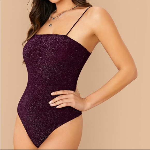 Sparkly burgundy purple bodysuit - Picture 4 of 7